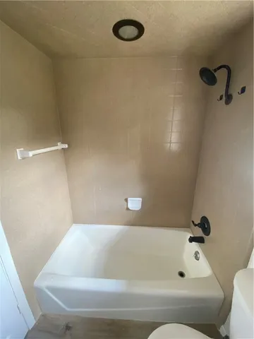 a bathroom with a tub