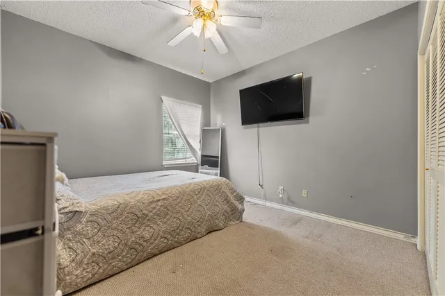 a view of a room with a window