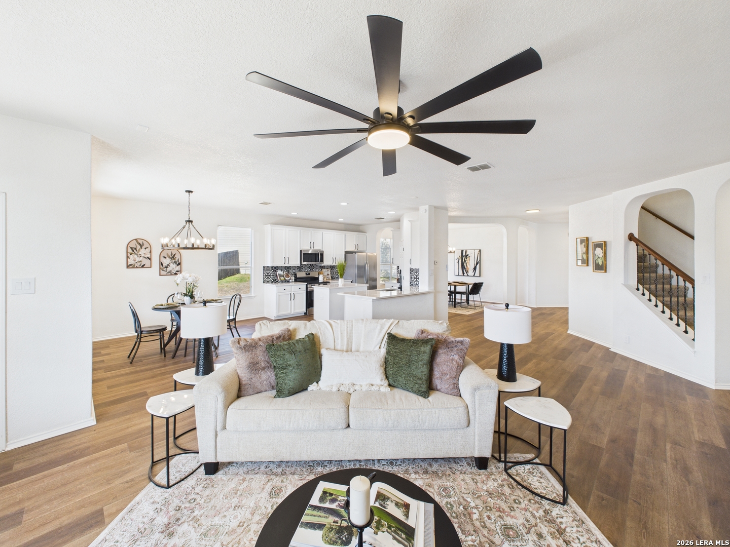 7202 Sandy Bay Converse, TX 78109 - Photo 15 of 40 a living room with furniture and a chandelier