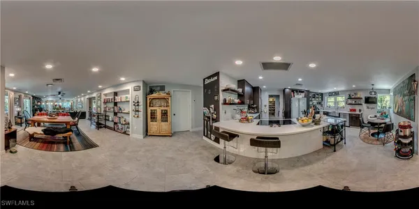 a workspace with furniture