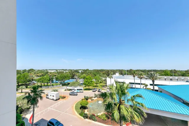 a view of a balcony with lake view