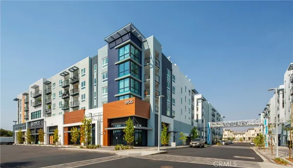 a view of a building with a street