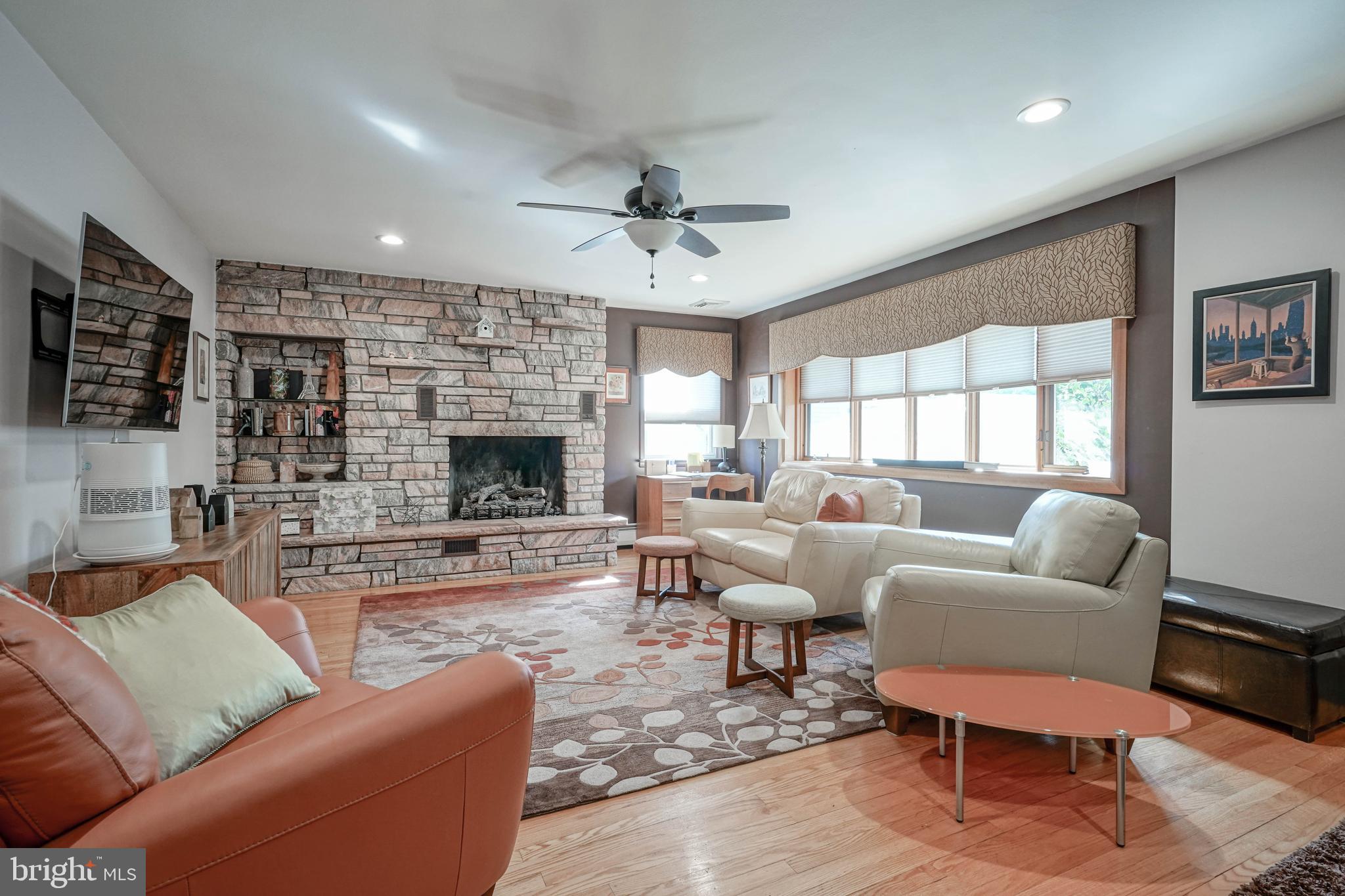 55 East Evesham Road Runnemede, NJ 08078 - Photo 4 of 45 a living room with furniture fireplace and window