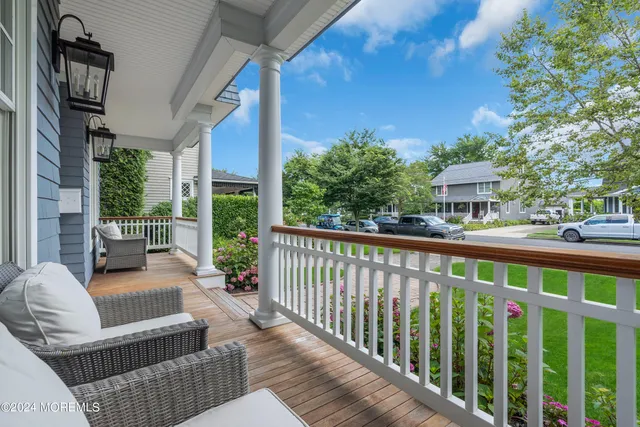 a view of a building from a balcony