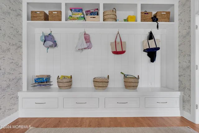a view of shelf with toys
