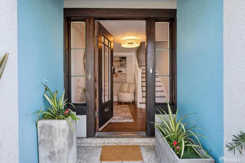 a view of a entryway door of the house