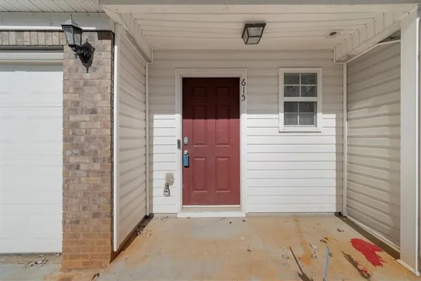 a view of a door of the house