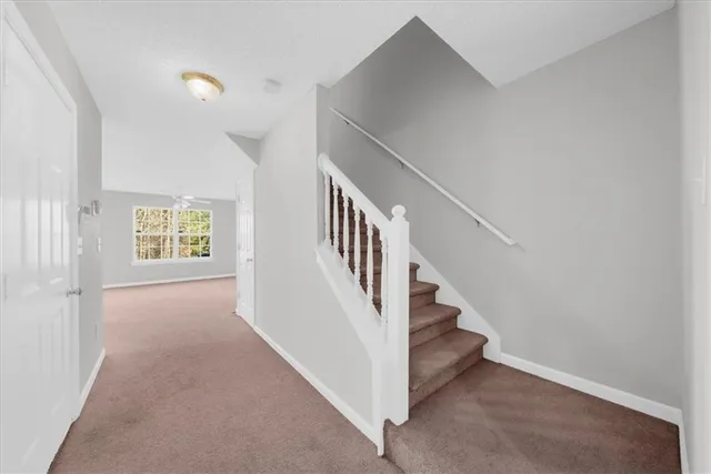 a view of an entryway with staircase