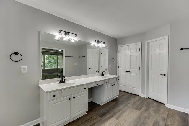 an empty room with a window