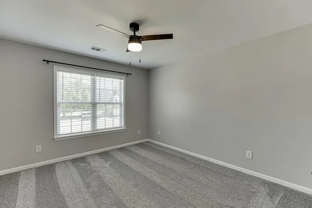 an empty room with a window