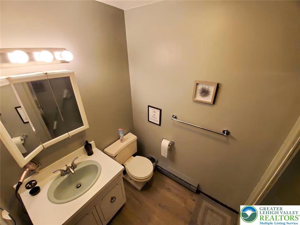1271 Kilmer Road Tobyhanna, PA 18466 - Photo 23 of 45 a bathroom with a sink and mirror with toilet