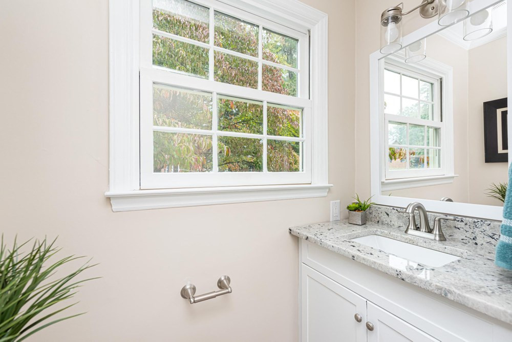 1701 Pony Run Road Raleigh, NC 27615 - Photo 17 of 30 Half Bath on main level with updated vanity. First Floor Half Bath