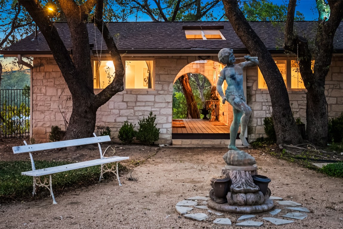 a view of outdoor space fire pit and outdoor seating