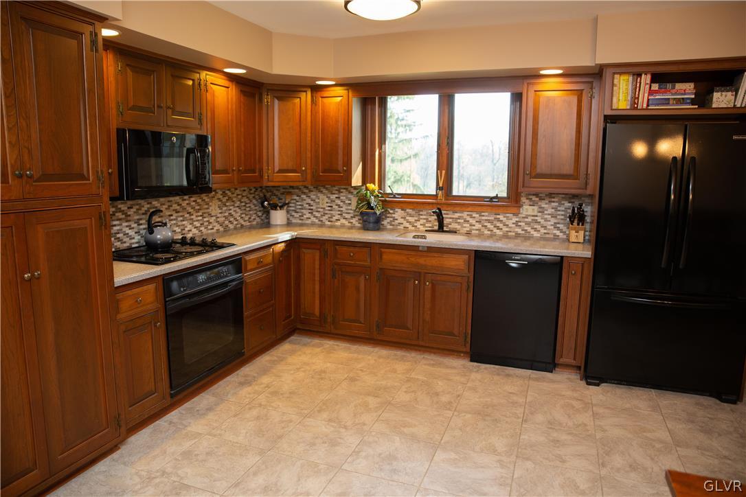 1909 Blue Barn Road Orefield, PA 18069 - Photo 10 of 39 a kitchen with stainless steel appliances granite countertop a stove a sink and a microwave