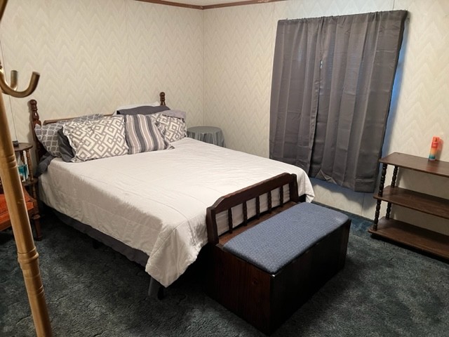 147 Philpot Road Ardmore, TN 38449 - Photo 17 of 21 a bedroom with a bed a rug and a chair