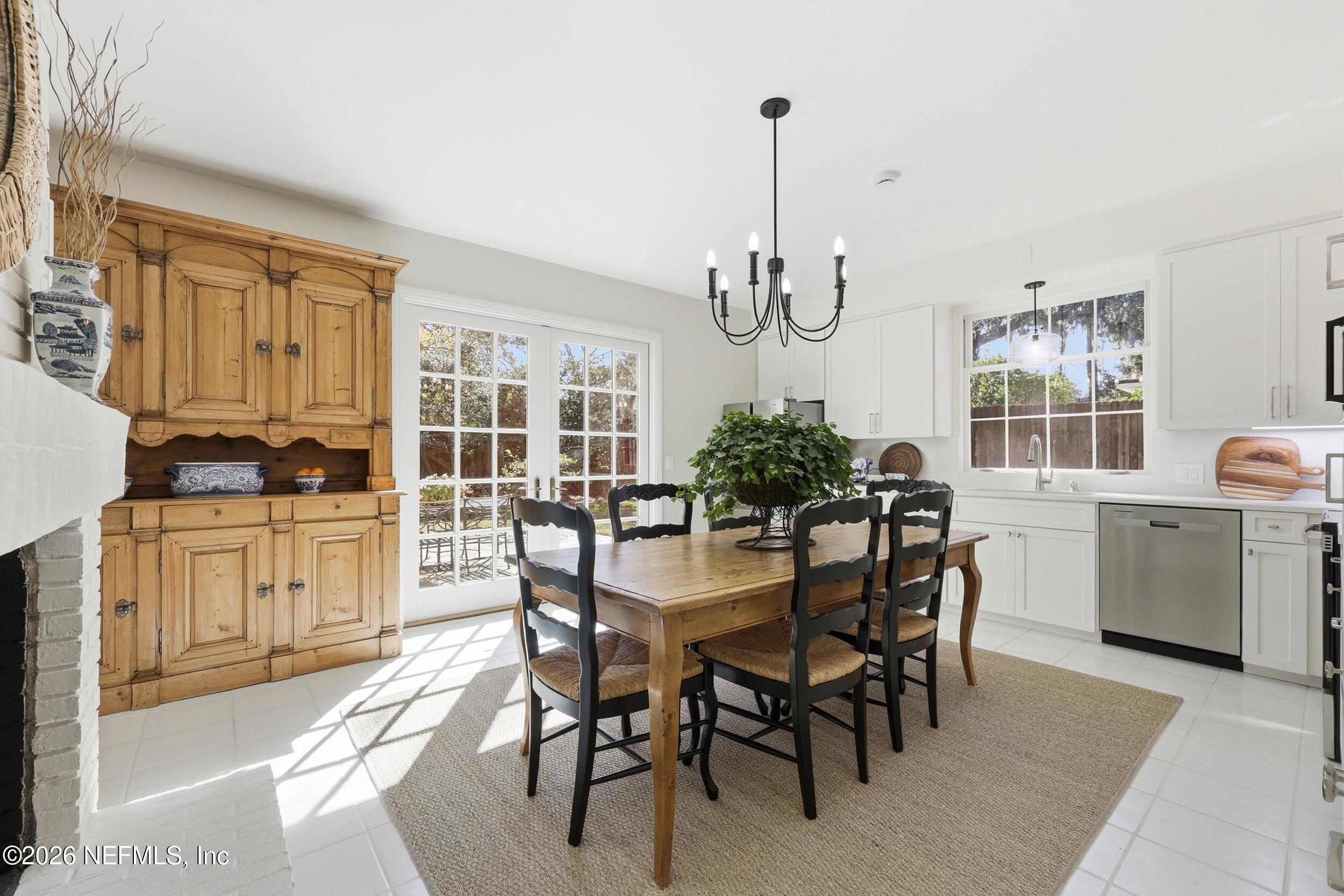 4706 Ivanhoe Road Jacksonville, FL 32210 - Photo 13 of 47 a view of a dining room with furniture and chandelier