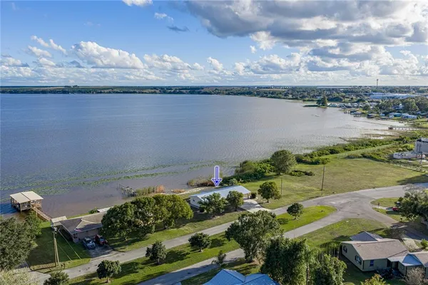 a view of a lake with a lake