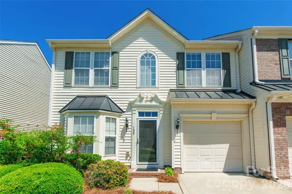 a front view of a house