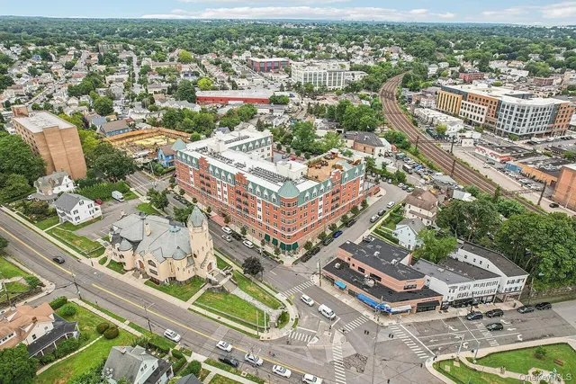 an aerial view of a city with lots of residential buildings