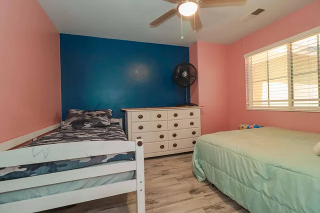 a kitchen with lots of counter space and a window