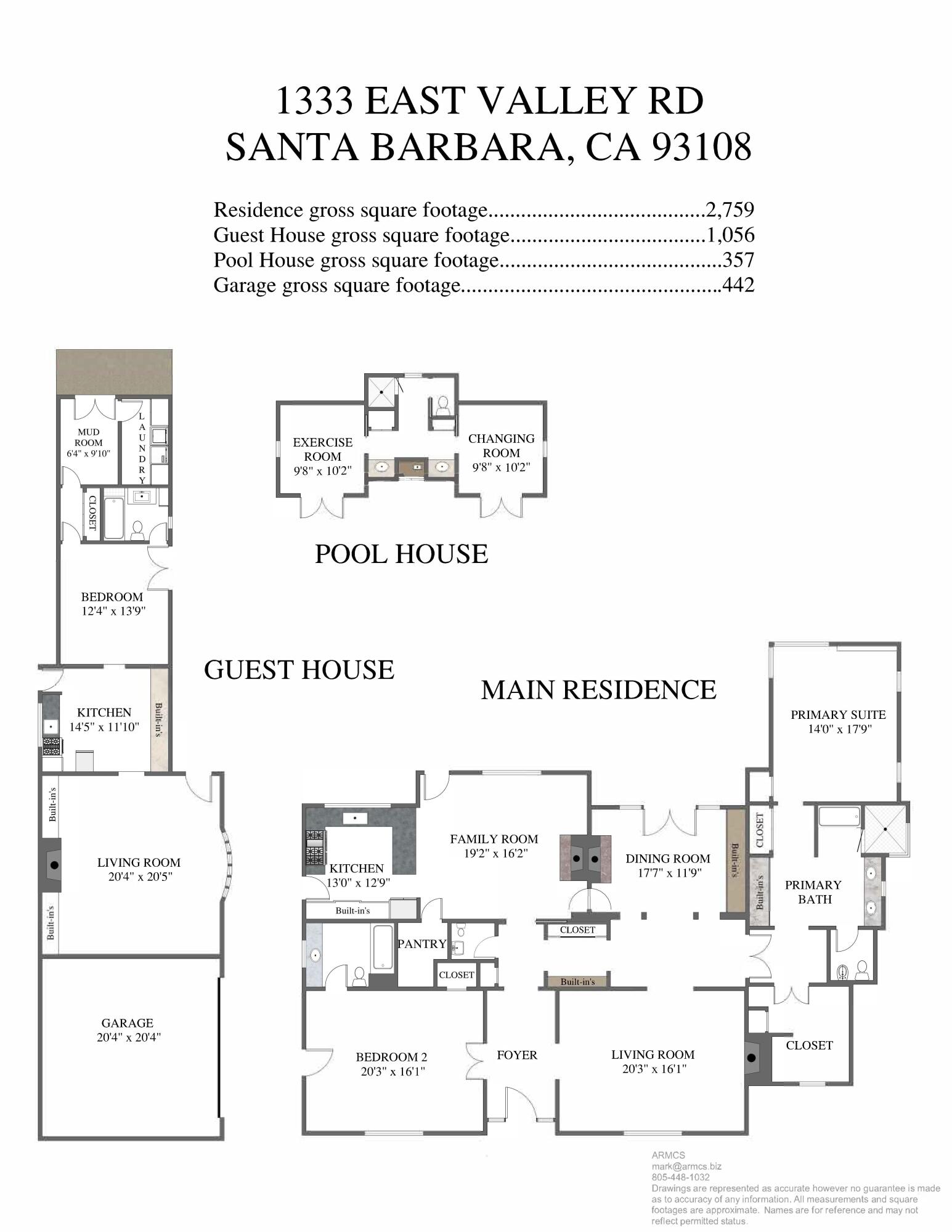 1333 East Valley Road Montecito, CA 93108 - Photo 23 of 23 Floor plan