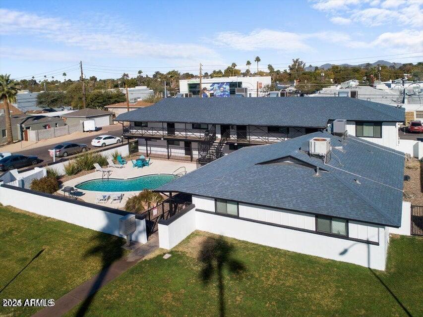 502 East Mariposa Street, Unit 101 Phoenix, AZ 85012 - Photo 21 of 24 a terrace with outdoor seating and city view