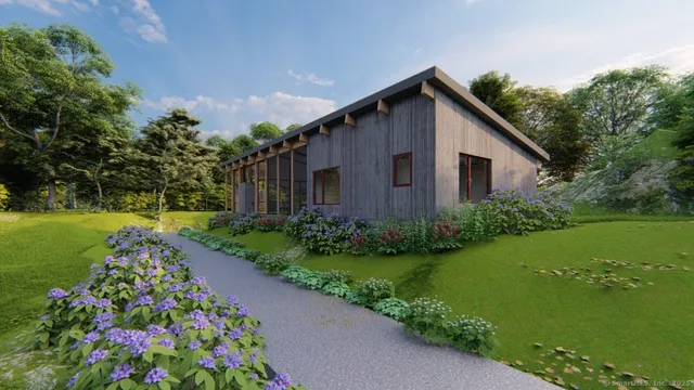 a view of a tree in a yard