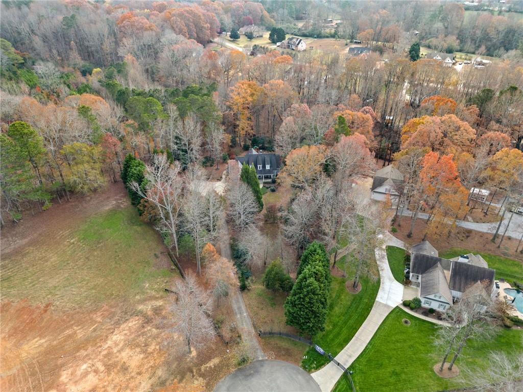 320 Allendale Drive Canton, GA 30115 - Photo 66 of 70 an aerial view of residential house with outdoor space and trees all around