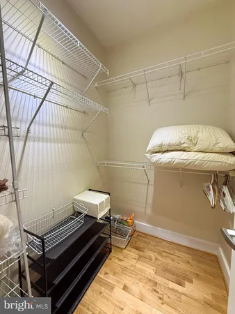 a view of a room with storage