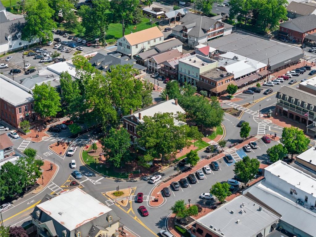 168 West Main Street Dahlonega, GA 30533 - Photo 114 of 118 an aerial view of a city with lots of residential buildings