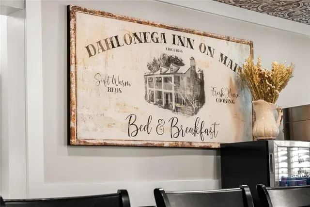 a bed room with furniture and a chandelier