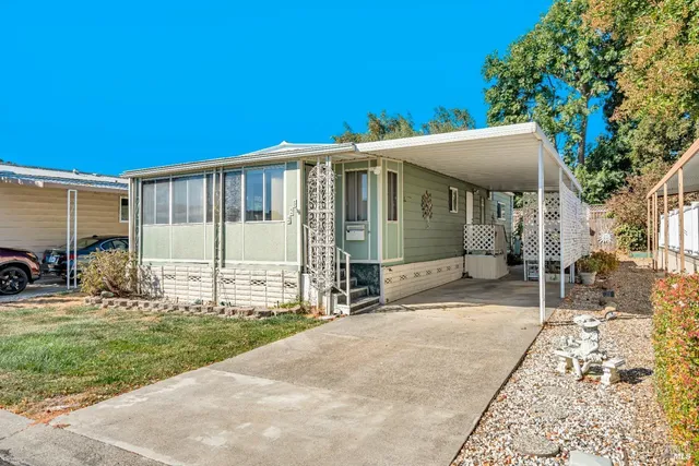 a view of a house with a outdoor space