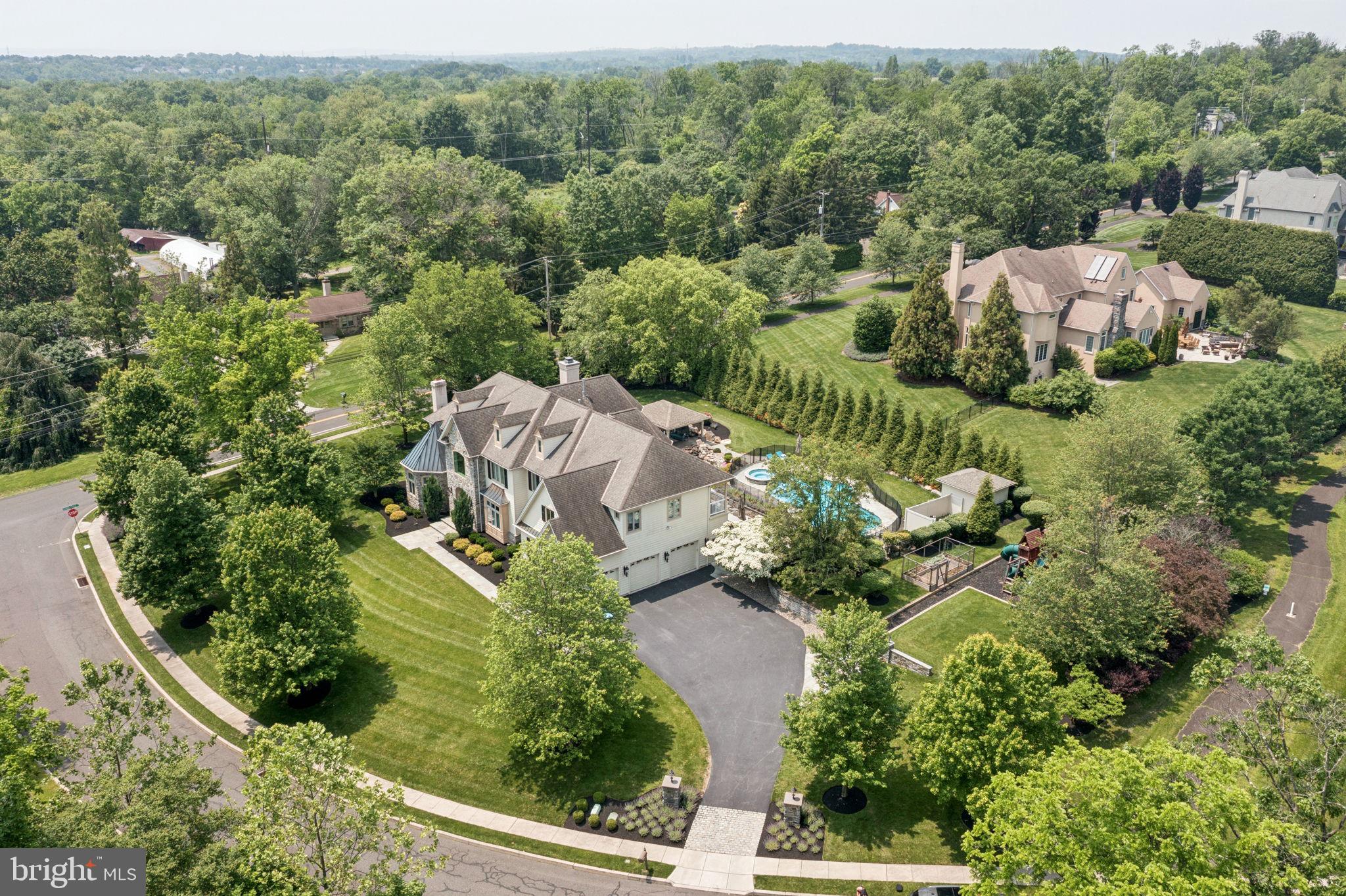 801 South Penn Oak Road Lower Gwynedd, PA 19002 - Photo 108 of 114 an aerial view of a house with yard
