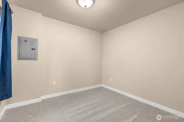 a view of wooden door