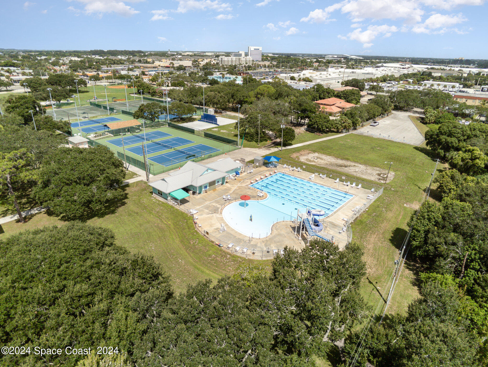 1707 Platt Street Melbourne, FL 32901 - Photo 26 of 32 an aerial view of residential houses with outdoor space