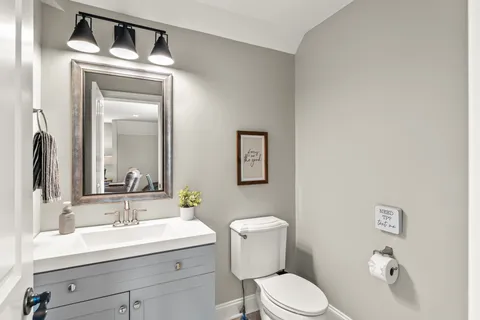 a view of livingroom with furniture and a flat screen tv