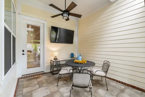 an aerial view of a house having outdoor space