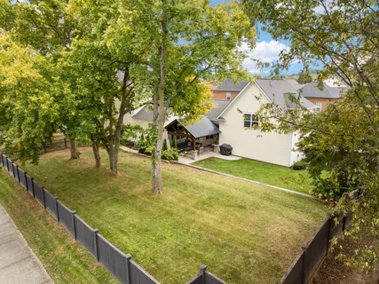 a view of swimming pool with seating area