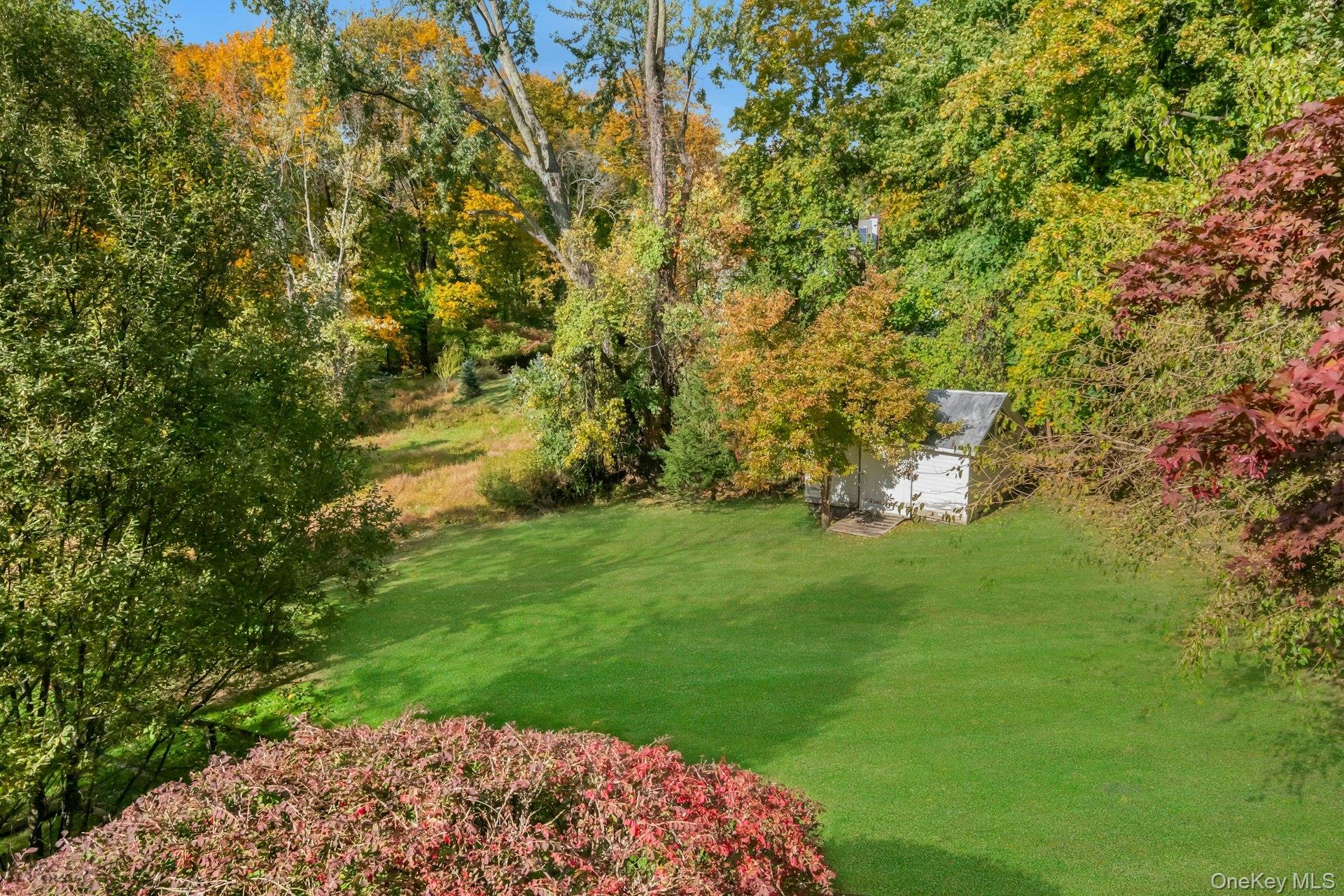 309 Scarborough Road Briarcliff Manor, NY 10510 - Photo 39 of 50 a backyard of a house with lots of green space