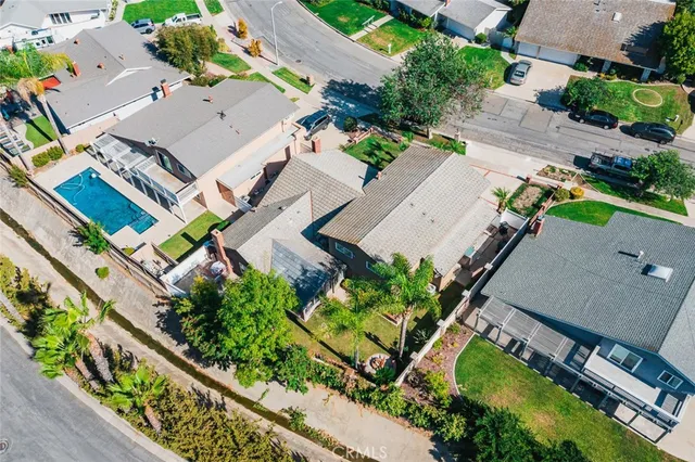 an aerial view of multiple house