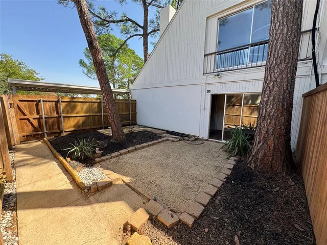 a backyard of a house