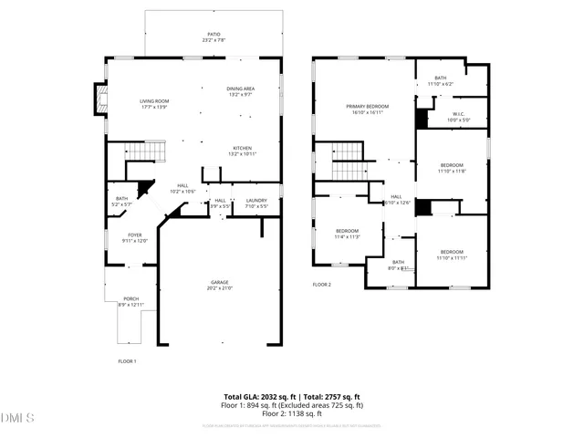 a view of a yard with an empty space