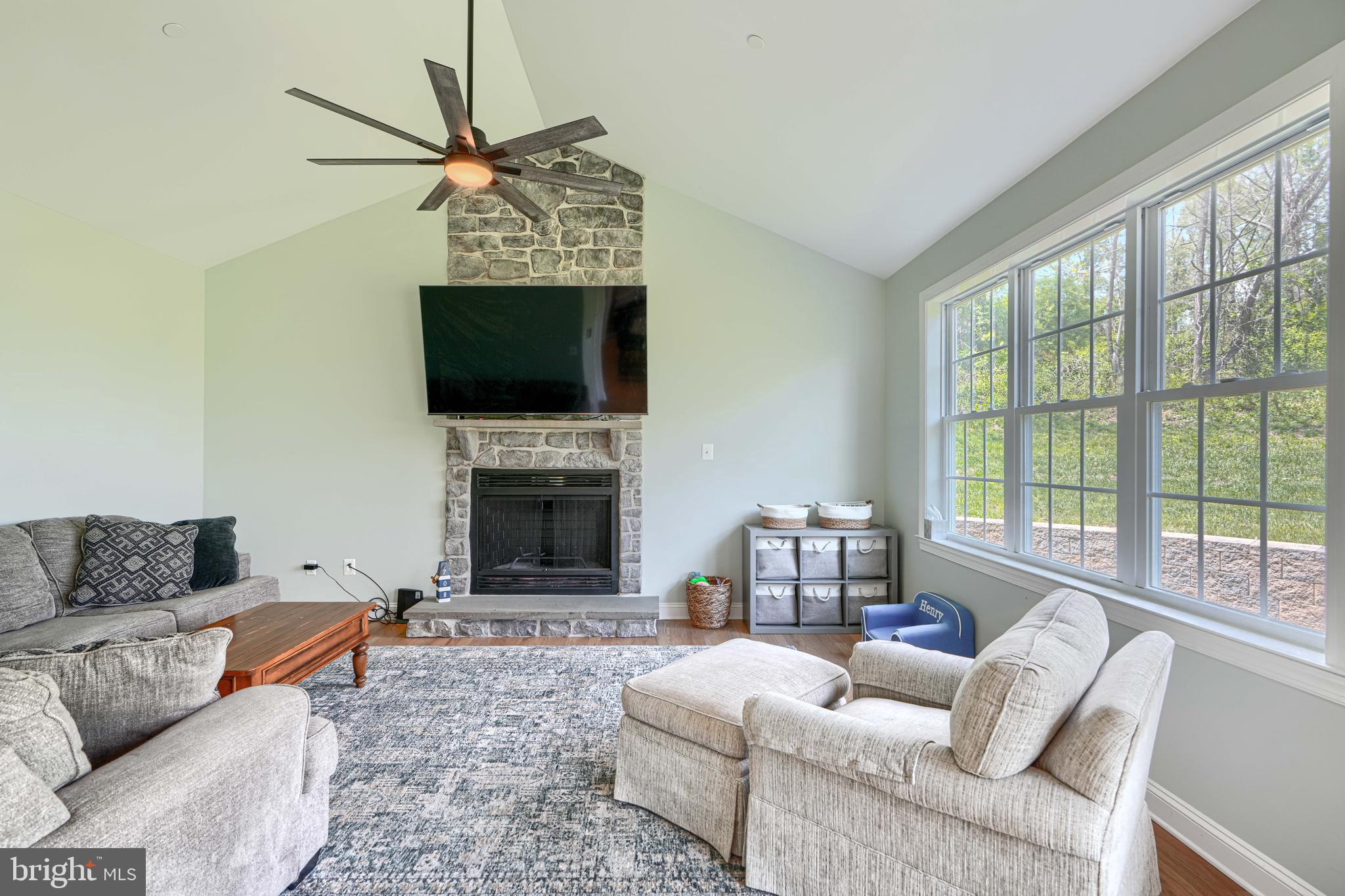 13012 Liberty Road Union Bridge, MD 21791 - Photo 16 of 47 a living room with furniture a fireplace and a flat screen tv