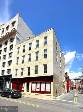 a front view of a building