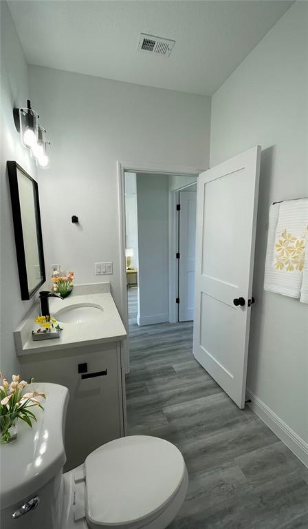 15282 Southwest 65th Avenue Road Ocala, FL 34473 - Photo 31 of 33 a bathroom with a sink vanity mirror and toilet