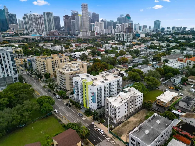 an aerial view of multiple house