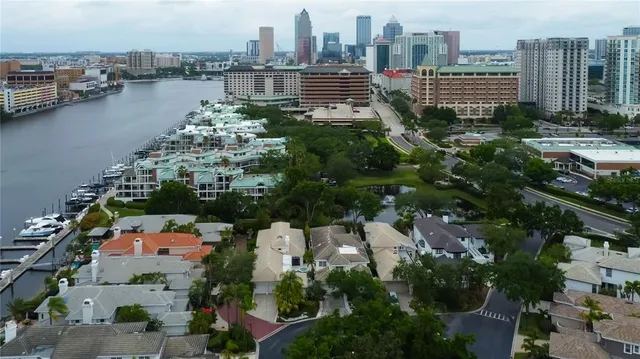 an aerial view of a city
