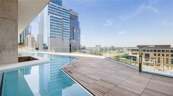 a view of balcony with city view