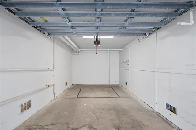 a view of a back yard from a hallway