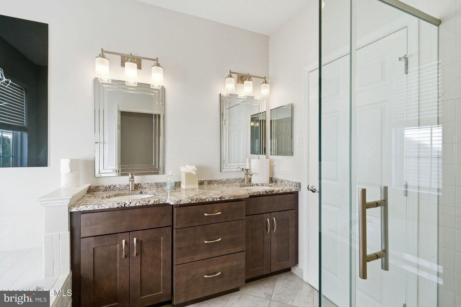 11 Ripple Terrace Barnegat, NJ 08005 - Photo 29 of 64 a bathroom with a granite countertop sink mirror and double